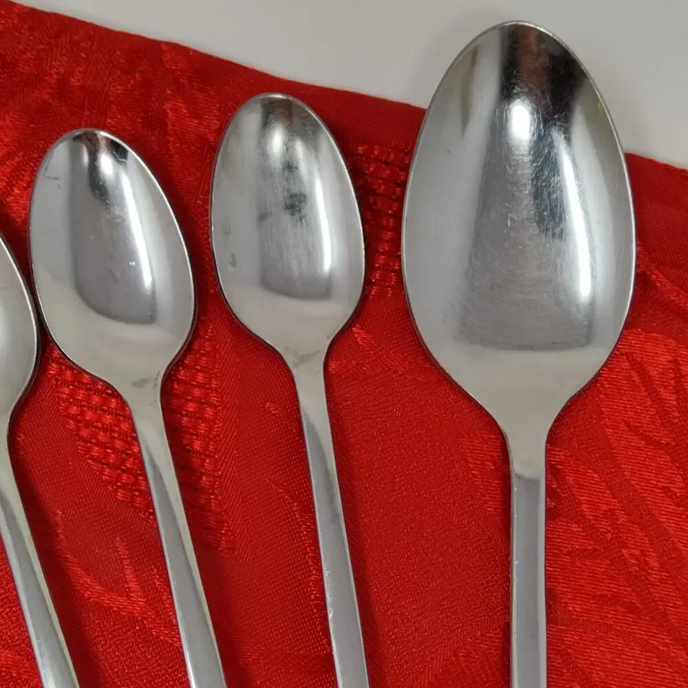 6+1X LH Tsp Friendship Oneida Wm Rogers Stainless Long Handle Tea Malt Spoons